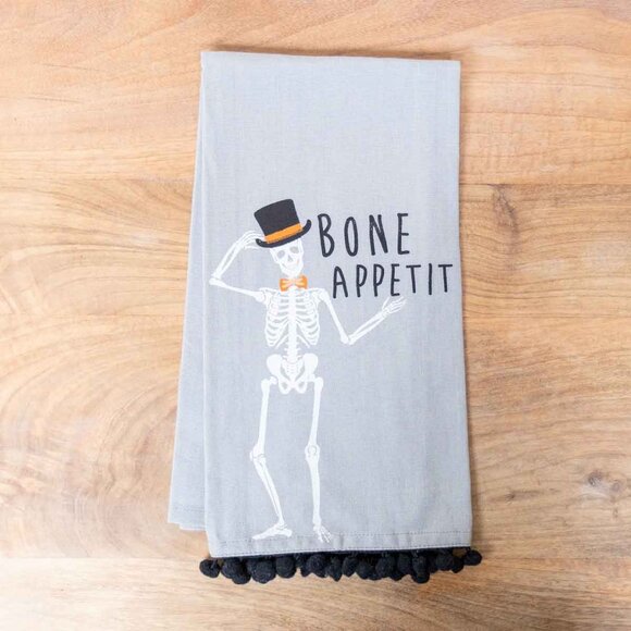 NWT Halloween Funny Dish Towel with Skelton - Picture 1 of 1